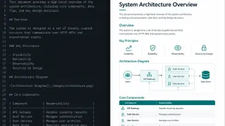 Split view of a plain markdown file and a styled HTML report opened in a browser