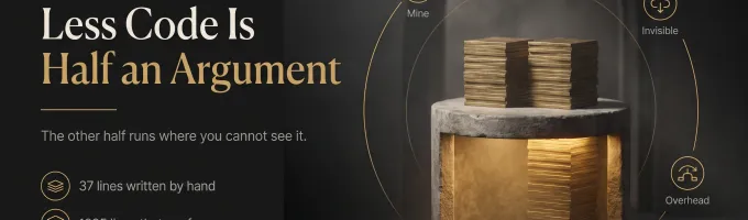 Two stacks of paper of equal height, one of them mostly hidden below the desk