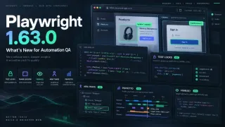 Playwright 1.63.0 dashboard for Automation QA with test locks, frame locators, visible locators, ARIA traces, and Perfetto