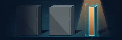 A workload split into three unequal blocks with the smallest one spotlit and the two larger ones left in shadow